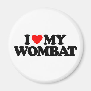 私は私のWOMBATを愛します マグネット