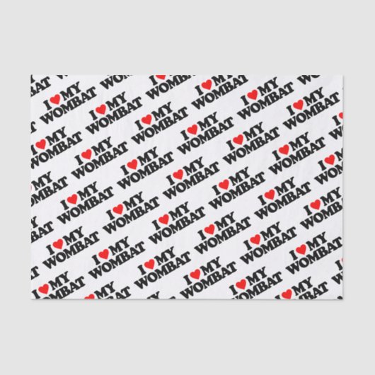 私は私のWOMBATを愛します 薄葉紙 (正面)
