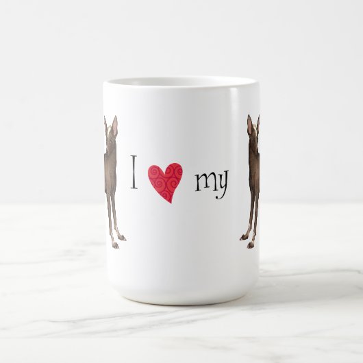 私は私のXoloを愛します コーヒーマグカップ (中央)