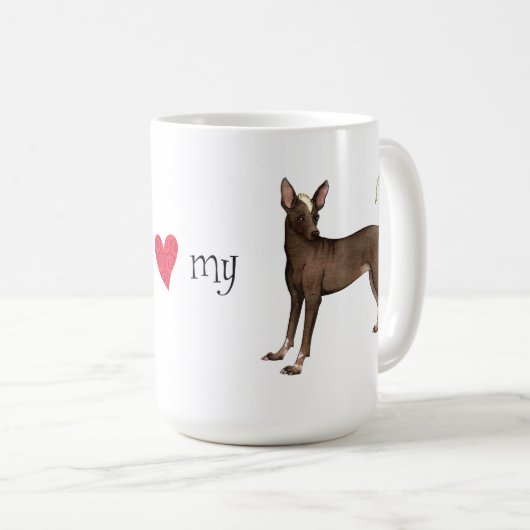 私は私のXoloを愛します コーヒーマグカップ (正面右)