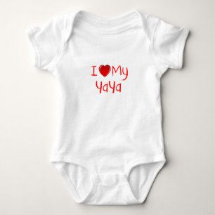 私は私のYaYaの乳児及び幼児のTシャツを愛します ベビーボディスーツ