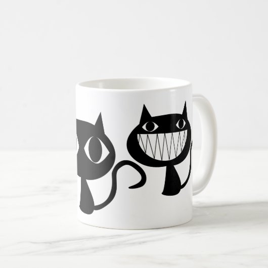 私は私はおもしろいなCATのコーヒー・マグがほしいと思うものします コーヒーマグカップ (正面右)