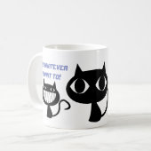私は私はおもしろいなCATのコーヒー・マグがほしいと思うものします コーヒーマグカップ (正面左)