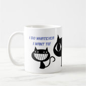 私は私はおもしろいなCATのコーヒー・マグがほしいと思うものします コーヒーマグカップ (左)