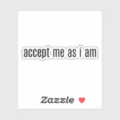 私は私はカットのビニールカスタムシールとして受け入れる シール (シート)