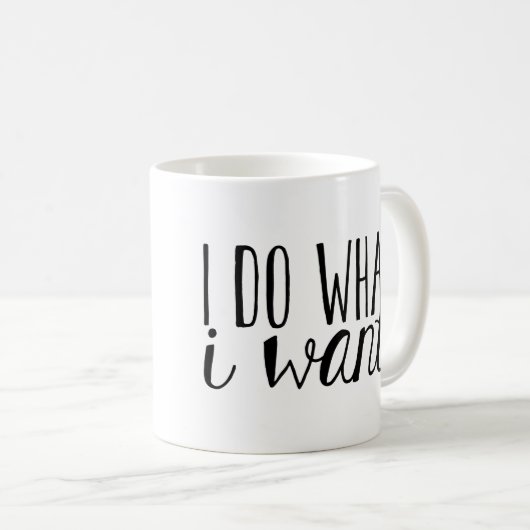 私は私はタイポグラフィのマグがほしいと思うものします コーヒーマグカップ (正面右)