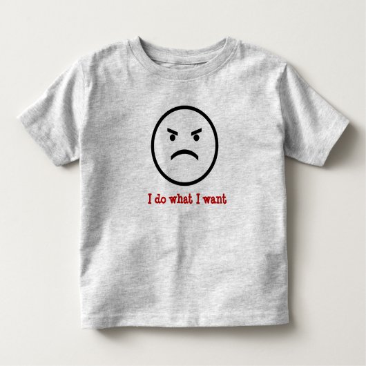 私は私は幼児のワイシャツがほしいと思うものします トドラーTシャツ (正面)