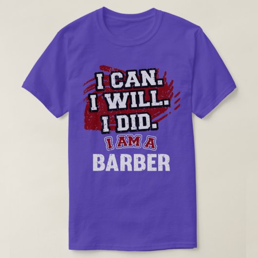 私は私は理容師だおもしろい Tシャツ (デザイン正面)