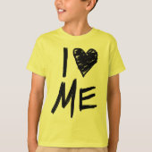 私は私をの女の子の黄色いビデオTシャツ愛します Tシャツ (正面)