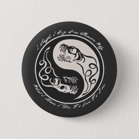 私は私を叫びます笑わせます 缶バッジ (正面)