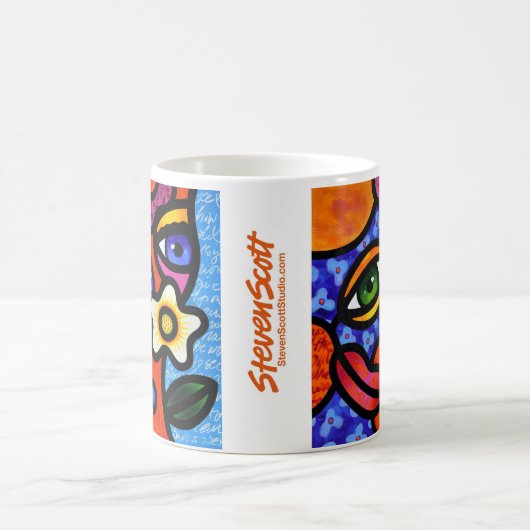 私は私を好みます考えます コーヒーマグカップ (中央)