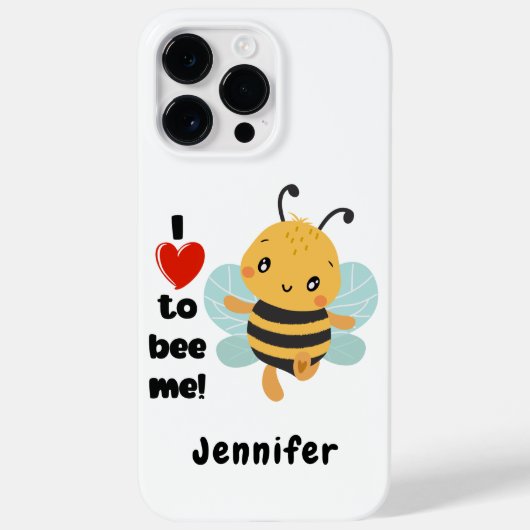 私は私を愛している名前をカスタムするホワイト Case-Mate iPhoneケース (裏面)