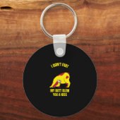 私は私を愛してないが吹、あなたはブルドッグのキスおもしろい キーホルダー (正面)