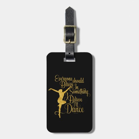 私は私を踊ります信じます ラゲッジタグ (正面縦)