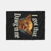 私は私得の中のDawgミームおもしろいChihuahua Dog Shi フリースブランケット (正面(横))