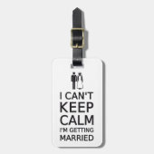 私は私結婚しています平静を保つことができません ラゲッジタグ (正面縦)