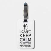 私は私結婚しています平静を保つことができません ラゲッジタグ (裏面縦)