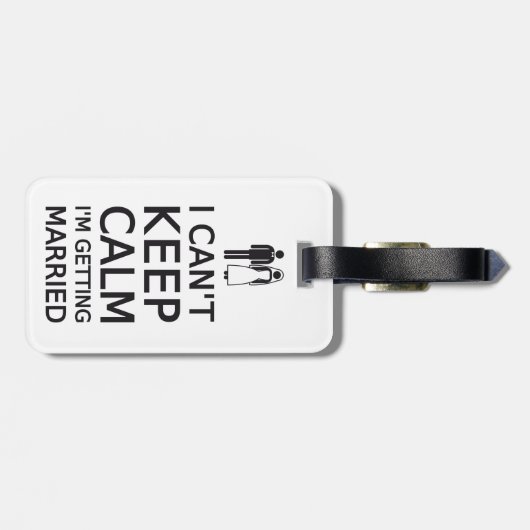 私は私結婚しています平静を保つことができません ラゲッジタグ (裏面横)