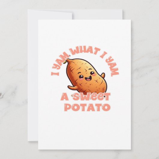 私は私自身のままのサツマイモ ウォーム コージー トーン シーズンカード (正面)