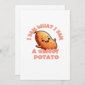 私は私自身のままのサツマイモ ウォーム コージー トーン シーズンカード (正面/裏面)