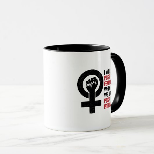 私は私達が後家長のとき後男女同権主義です マグカップ (正面右)