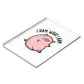 私は私、ハムの私 面白い豚のパンプン ノートブック (左側)