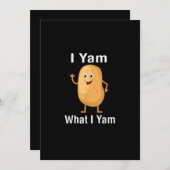 私は私 ヤム ヤム 面白い感謝祭 サツマイモ パン 寿司 シーズンカード (正面/裏面)