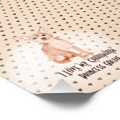 私は私Chuhuahua追加の名前の漫画カスタム犬を愛する フォトプリント (角)