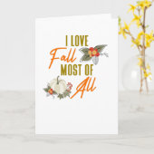 私は秋が大好き カード (黄色い花)