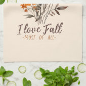 私は秋が大好き – 紅葉 キッチンタオル (折り畳み)