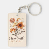 私は秋が大好き – 紅葉 キーホルダー (裏面)