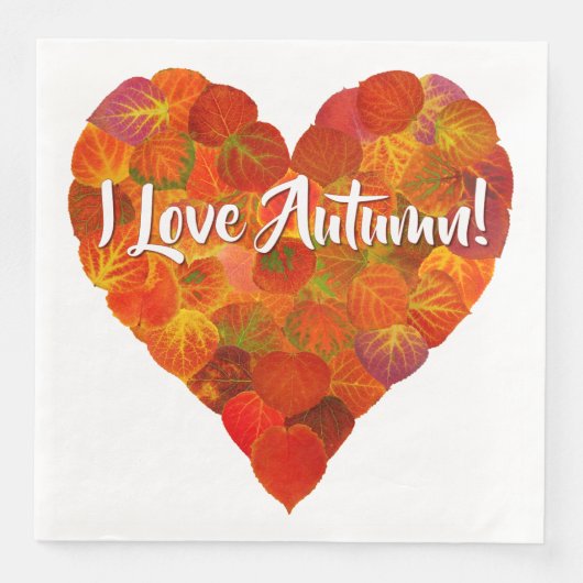 私は秋が大好き！ – 赤《植物》アスペンリーフハート1 (正面)