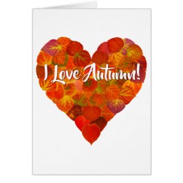 私は秋が大好き! – 赤《植物》アスペンリーフハート1