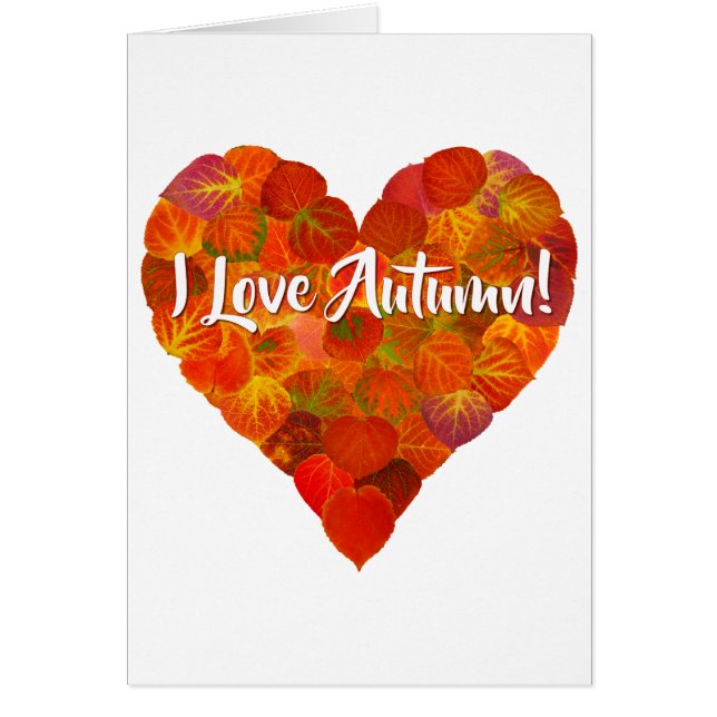 私は秋が大好き！ – 赤《植物》アスペンリーフハート1 (正面)