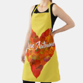 私は秋が大好き！ – 赤《植物》アスペンリーフハート1 エプロン (インサイチュ)