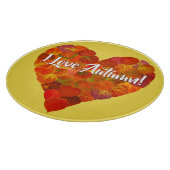 私は秋が大好き！ – 赤《植物》アスペンリーフハート1 カッティングボード (角)