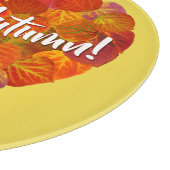 私は秋が大好き！ – 赤《植物》アスペンリーフハート1 カッティングボード (角)