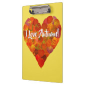 私は秋が大好き！ – 赤《植物》アスペンリーフハート1 クリップボード (左)