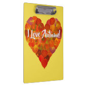 私は秋が大好き！ – 赤《植物》アスペンリーフハート1 クリップボード (右)