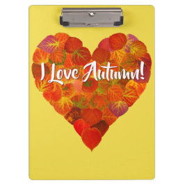 私は秋が大好き！ – 赤《植物》アスペンリーフハート1 クリップボード