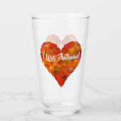 私は秋が大好き！ – 赤《植物》アスペンリーフハート1 タンブラーグラス (裏面)