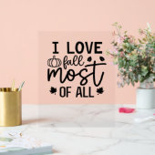 私は秋のクラシックTシャツが大好き アクリルサイン (ウェディング)