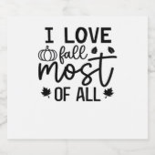 私は秋のクラシックTシャツが大好き スパークリングワインラベル (シングルラベル)