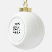 私は秋のクラシックTシャツが大好き セラミックボールオーナメント (右)