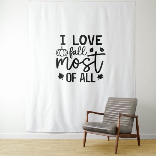 私は秋のクラシックTシャツが大好き タペストリー (インサイチュ)