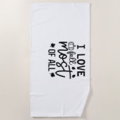 私は秋のクラシックTシャツが大好き ビーチタオル (正面)