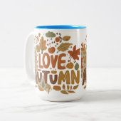 私は秋の二音マグカップが大好き ツートーンマグカップ (正面左)