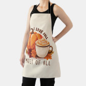 私は秋の大半を愛 – ラテ&秋の雰囲気 エプロン (インサイチュ)
