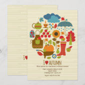 私は秋の招待状を愛します 招待状 (正面/裏面)