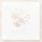 私は秋の葉の葉大半が好き ガラスコースター (裏面)